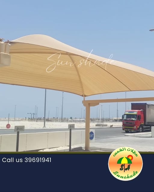 Large tensile shade structure